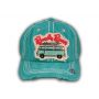 Turquoise Beach Bum Washed and Distressed Baseball Cap