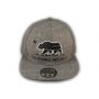 Gray California Republic Bear Flat Bill Snapback Hat