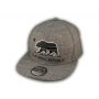 Gray California Republic Bear Flat Bill Snapback Hat