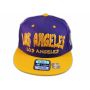 Los Angeles Snapback Purple Gold Baseball Hat Cap Grenade Flat Bill