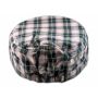 Cross on Green Plaid Cadet Cap Military Hat Distressed Visor