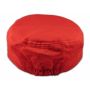 Red Rose Bud on Red Cadet Cap Military Hat Distressed Visor