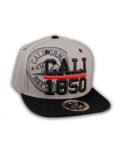 Cali California Republic 1850 Gray Flat Bill Hat