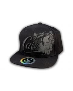 Black on Black Cali Bear Snapback Hat
