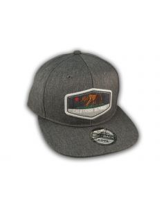 Charcoal California Republic Bear Snapback Hat