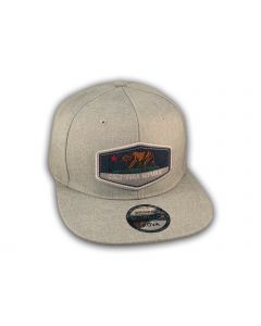 Gray California Republic Bear Snapback Hat