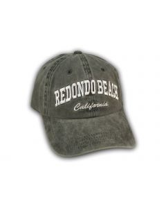 Black Redondo Beach Washed Baseball Cap