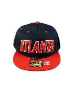 Atlanta Snapback Black Red Baseball Adjustable Hat Cap Flat Bill