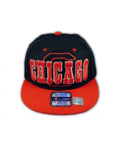 Chicago Snapback Black Red Baseball Adjustable Hat Cap Flat Bill