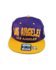 Los Angeles Snapback Purple Gold Baseball Hat Cap Grenade Flat Bill