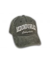 Black Redondo Beach Washed Baseball Cap