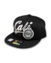 Black California Republic Snapback Embroidered Hat 3D Cali Bear