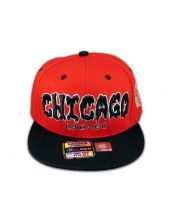 Chicago Snapback Red Black Baseball Adjustable Hat Cap Flat Bill