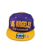 Los Angeles Snapback Purple Gold Baseball Hat Cap Grenade Flat Bill