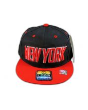 New York Snapback Black Red Baseball Adjustable Hat Cap Flat Bill